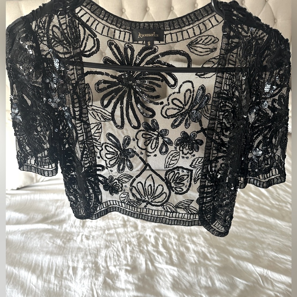 Accessorize: sheer sequined party bolero